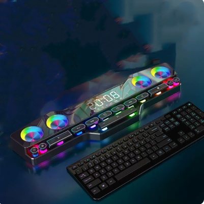 Wireless Bluetooth Speaker Multimedia Overweight Subwoofer Home Long Strip Small Stereo - Image 6