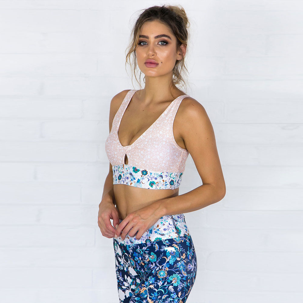 Floral print yoga pants suit — изображение 2