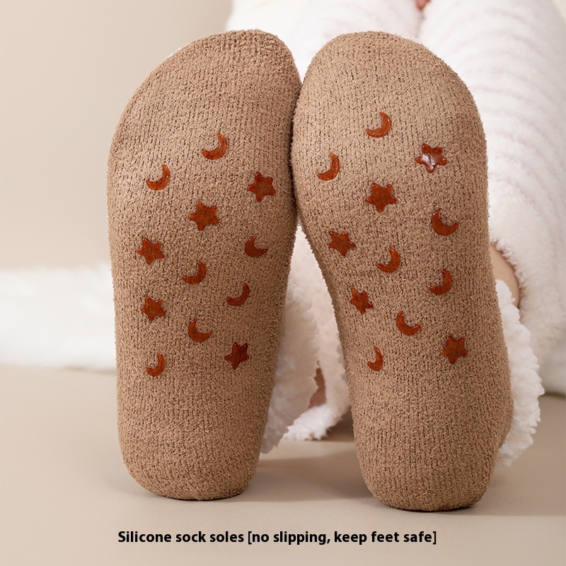 Thickened Room Socks Indoor Non-slip Silicone Lambswool Socks - Image 3