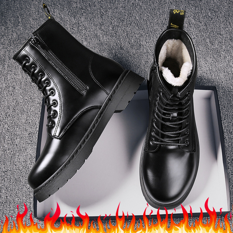 Martin Boots With Zipper Men's British Style - Image 4