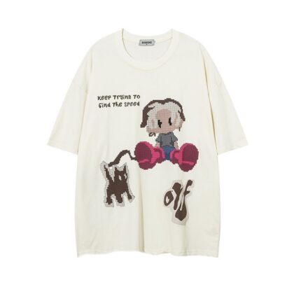 Cute American Cartoon Printed T-shirt