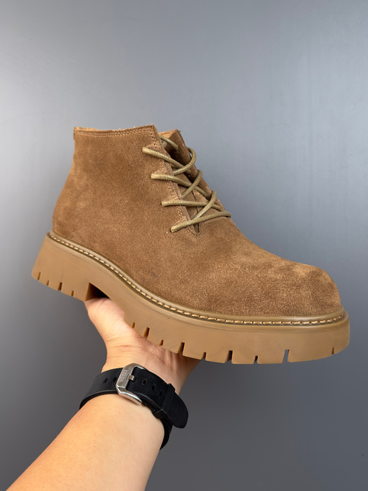 New Genuine Leather Suede Retro Casual British Men's Ankle Boots - Image 2