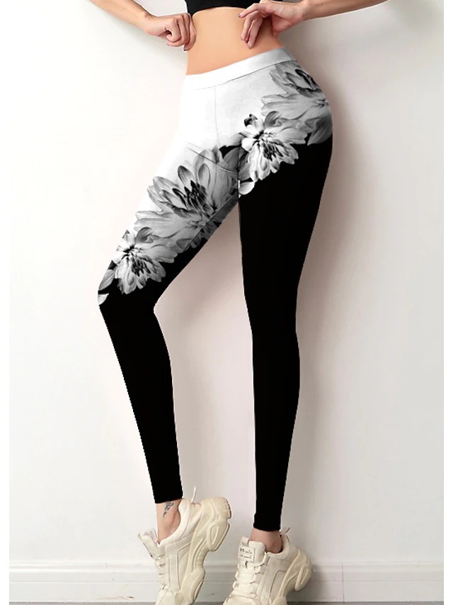 Positioning Flower Bottoming Sports Yoga Pants - Image 6