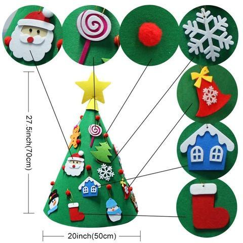 Felt Christmas Tree Three-dimensional Christmas Tree Pendant Children's Puzzle Handmade DIY – Bild 9