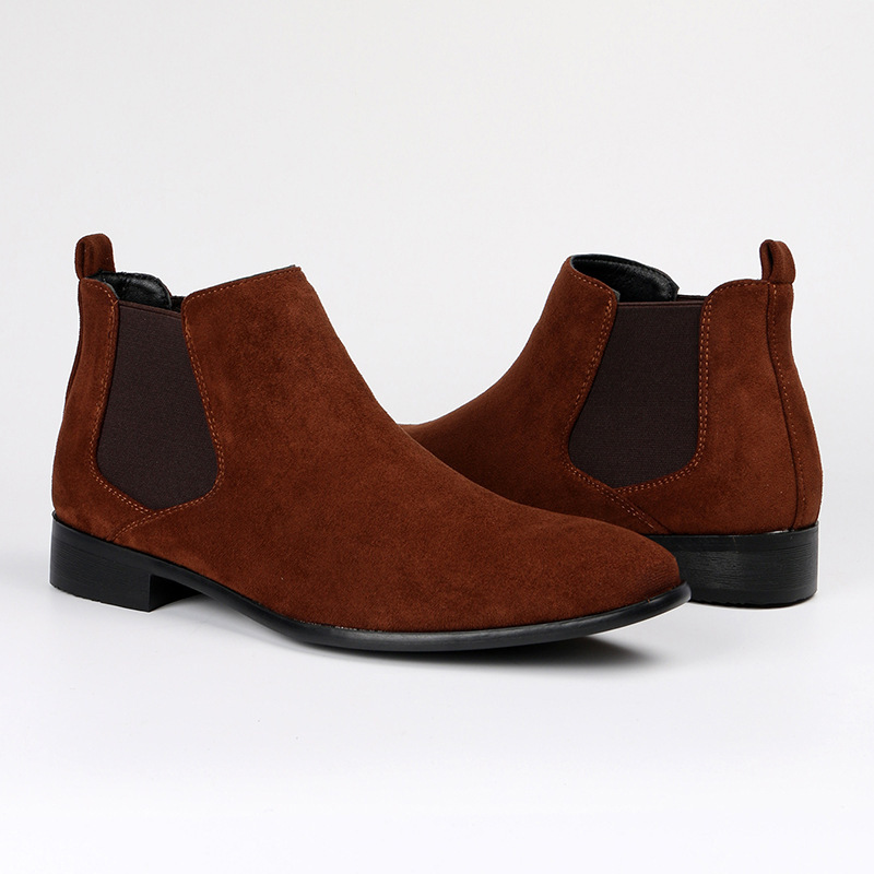 Men's Square Toe Men's Shoes All-match Fashion Men's Short Boots - Image 3