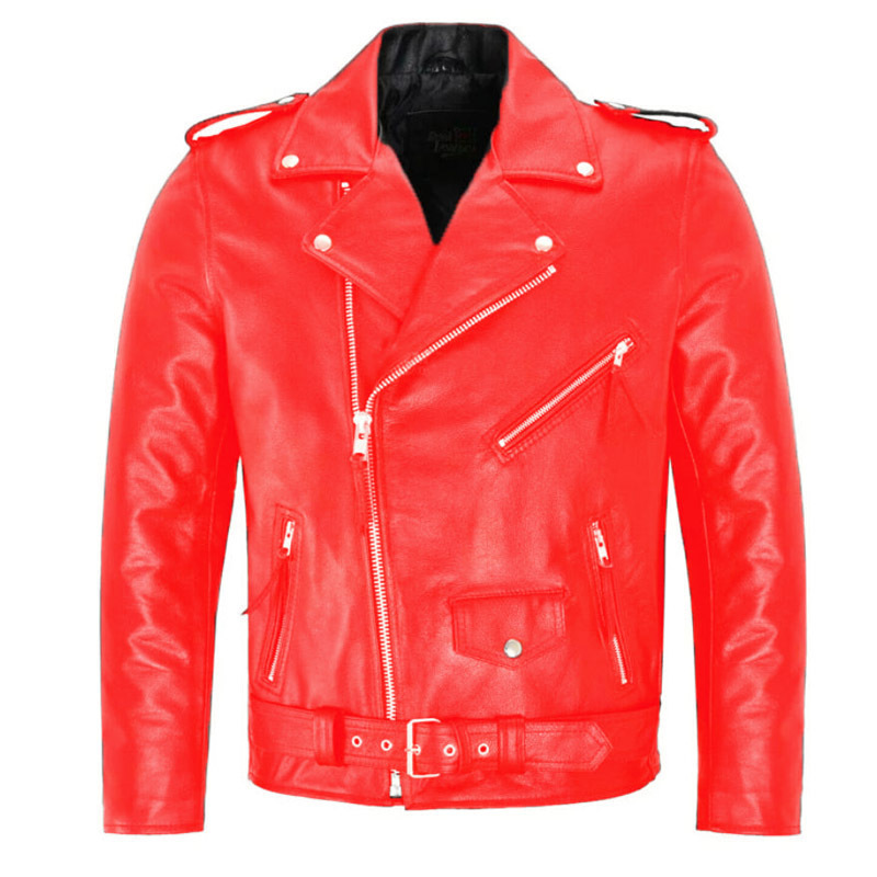Casual Leather Clothing Motorcycle Men's Leather Coat - Image 3