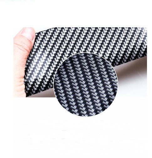 Automobile Threshold Bar Anti-stick General Door Side Bumper Stickers Universal Modified Pedal Trim Strips Carbon Fiber Pattern — изображение 3