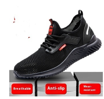 Comfortable Breathable Fly Woven Anti Slip Hiking Safety Shoes – Bild 4