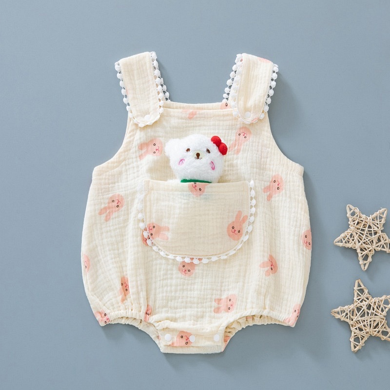 Cute Baby Gauze Triangle Rompers – Bild 7