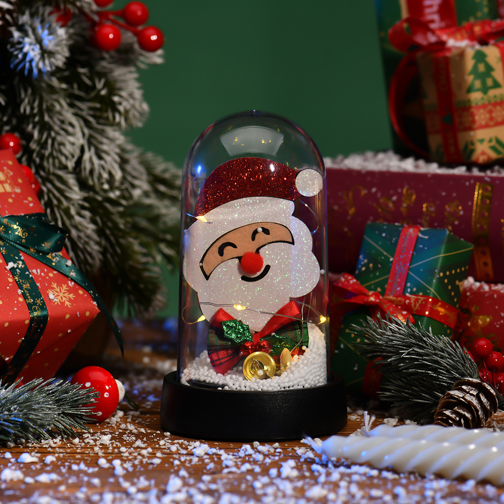 Creative LED Light Light-emitting Christmas Tree Glass Lampshade Flower Decoration Ornaments - Image 7