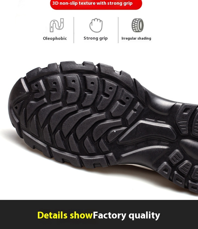 Men's Flyknit Safety Shoes Anti-smashing Breathable - Image 6