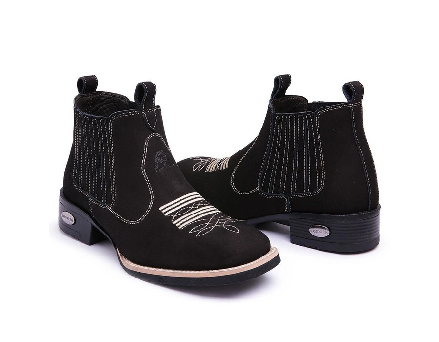 Vintage Suede Flat Heel Round Toe Martin Boots Men - Image 4