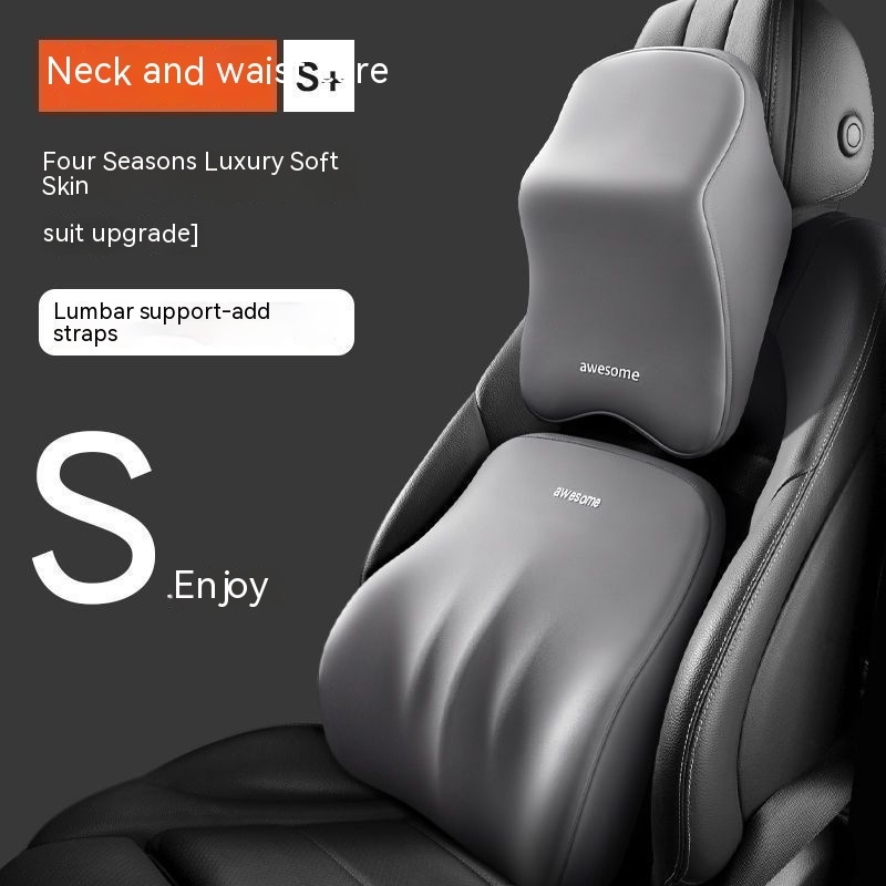 Automotive Headrest Shoulder Pillow Cervical Pillow Four Seasons Universal Car Pillow Driving Memory Foam Neck Pillow — изображение 4