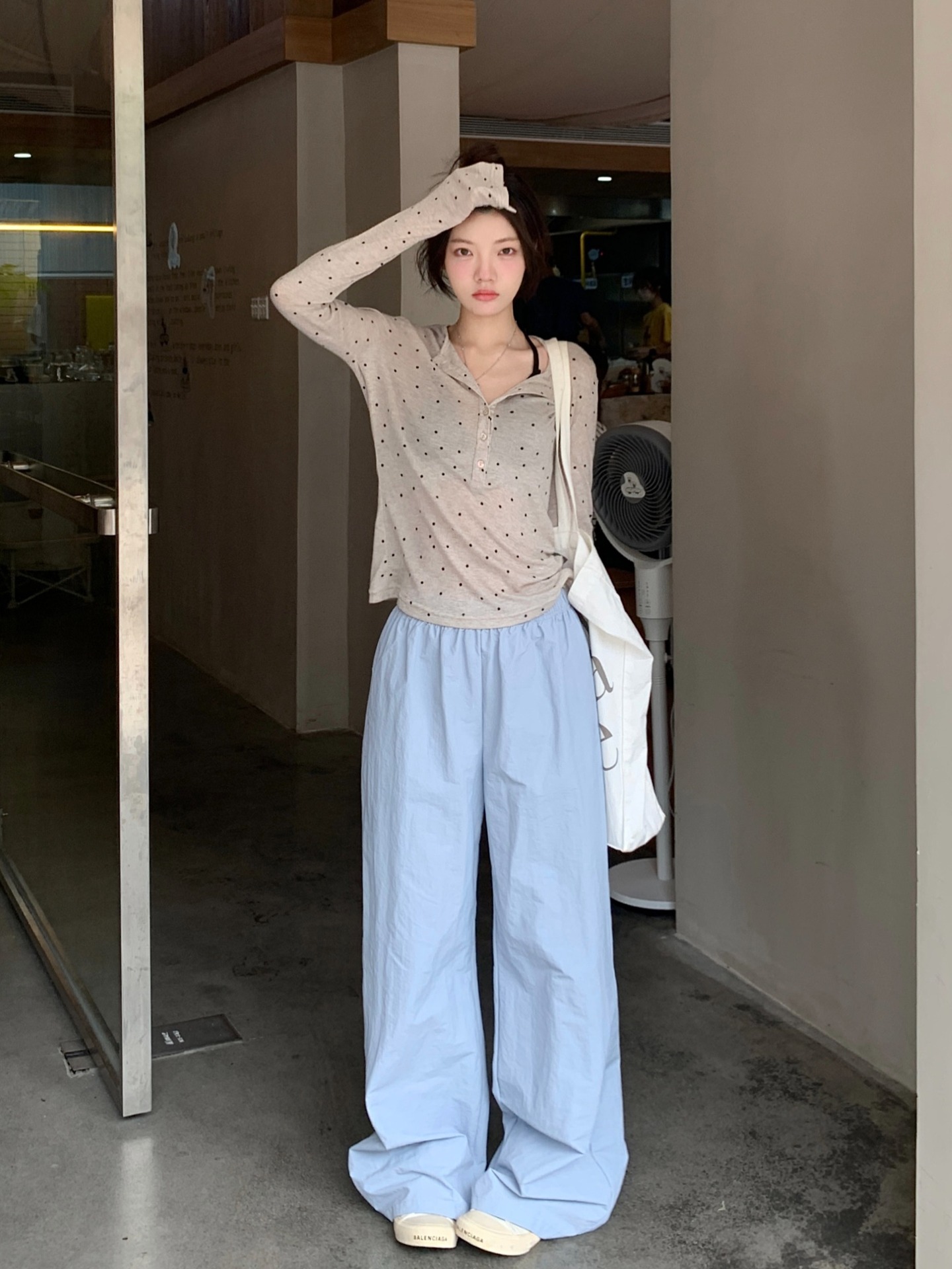 Summer Thin Polka Dot Slim T-shirt — изображение 6