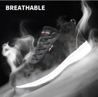 Men Steel Toe Work Safety Shoes Lightweight Breathable Reflective Casual Sneaker - Image 3