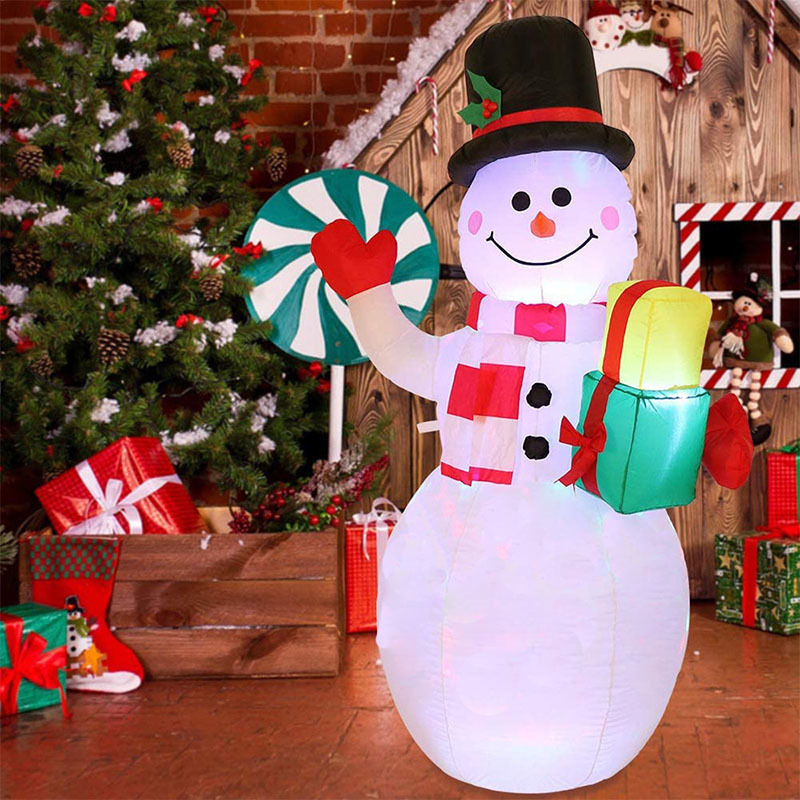 Christmas LED Lights Glowing Santa Tree Snowman Inflatable Doll Outdoor Yard Garden Decor - Image 5