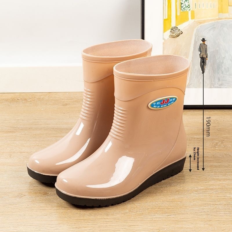 Women's Casual Rain Boots Middle Tube Non-slip - Image 5