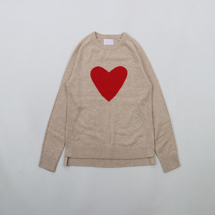 French Style Round Neck And Heart Pattern Long Sleeves - Image 6