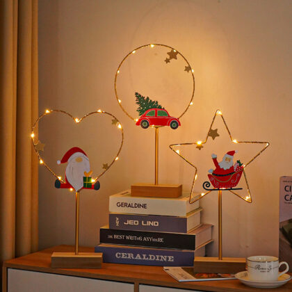 Christmas Led Wrought Iron Decorative Lamp Ornaments