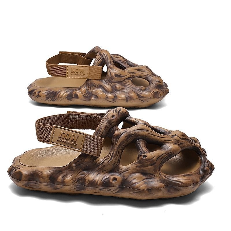 Hole Shoes Men's Sandals Outer Wear Hollow Slippers - Image 5