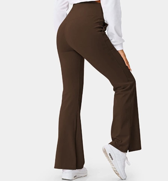 Spring Women's Workout Exercise Pants Akimbo Pants Split Flared Pants - Image 8