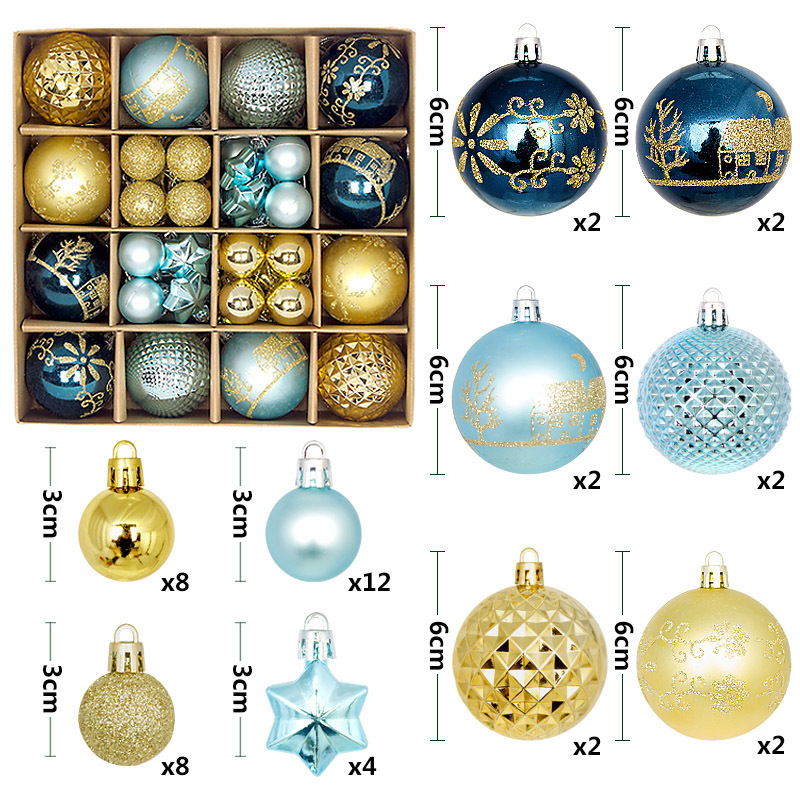 Painted Christmas Ball Paper Box Decoration Pendant - Image 2