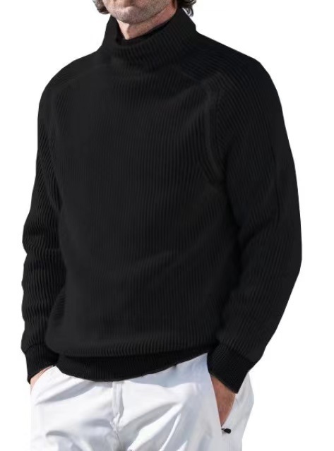 Men's Wool High Collar Warm Sweater - Image 6