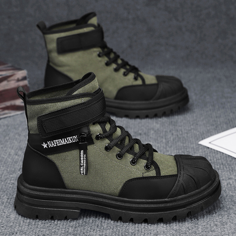 Shell Toe Thick Bottom Work Shoes Men's Boots - Image 7