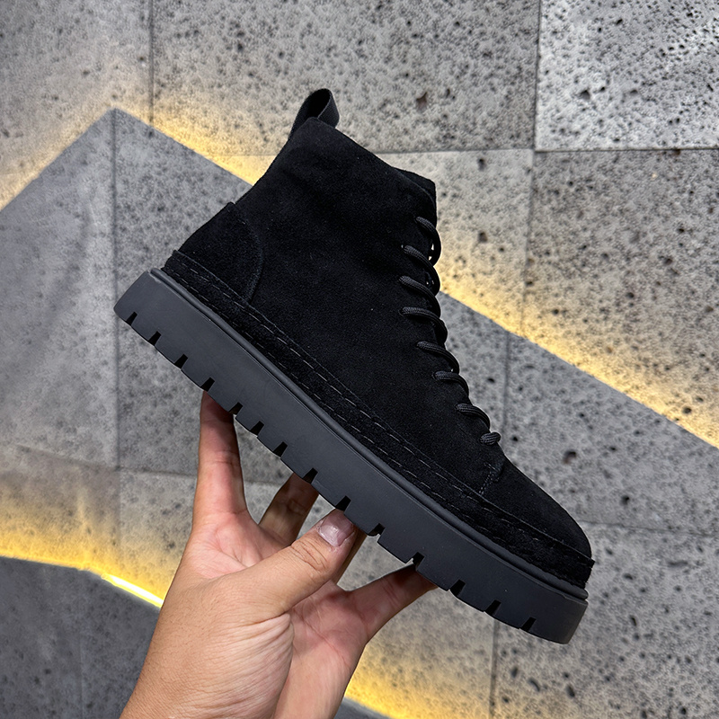 Suede Martin Boots Fleece-lined Warm Slugged Bottom Casual Shoes - Image 2