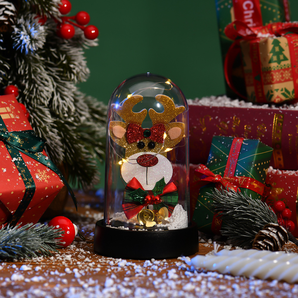 Creative LED Light Light-emitting Christmas Tree Glass Lampshade Flower Decoration Ornaments - Image 10