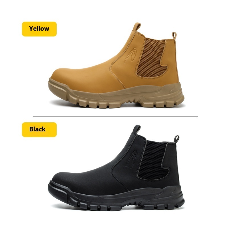 Anti-smashing And Anti-penetration Four Seasons Steel Toe Cap Waterproof Work Shoes – Bild 4
