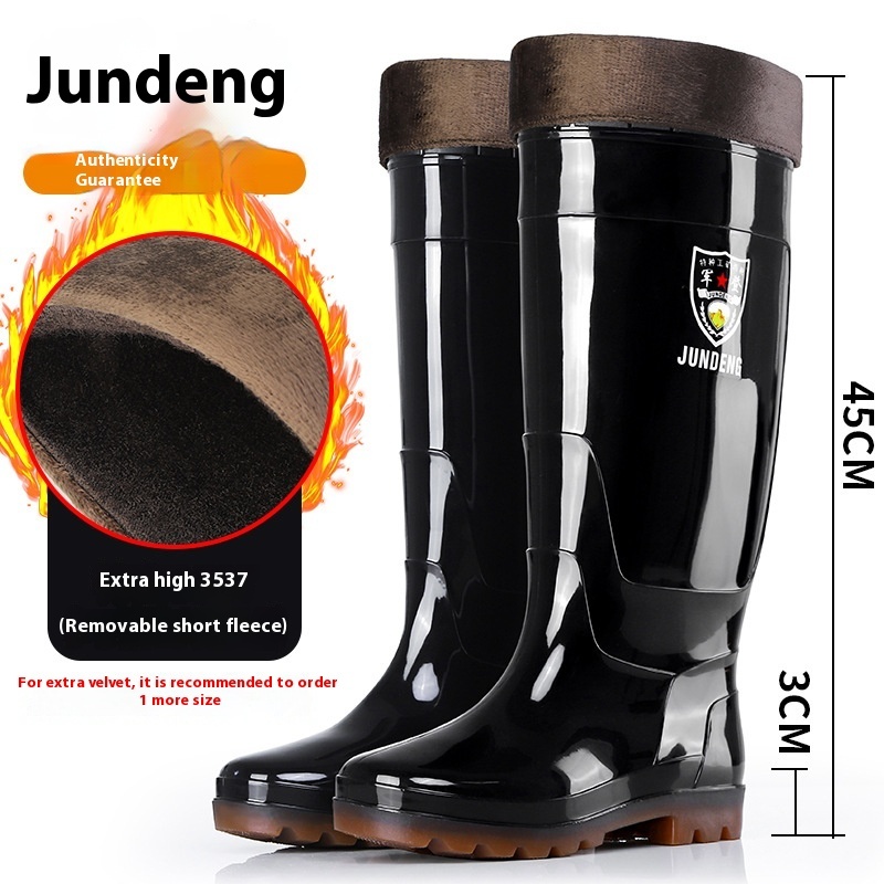 Rain Boots Men's Over The Knee Stockings High Tube Rubber Shoes - Image 6