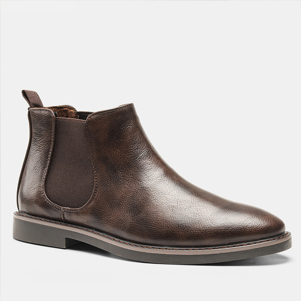 Men's Fashion Retro Cowhide Boots - Image 3
