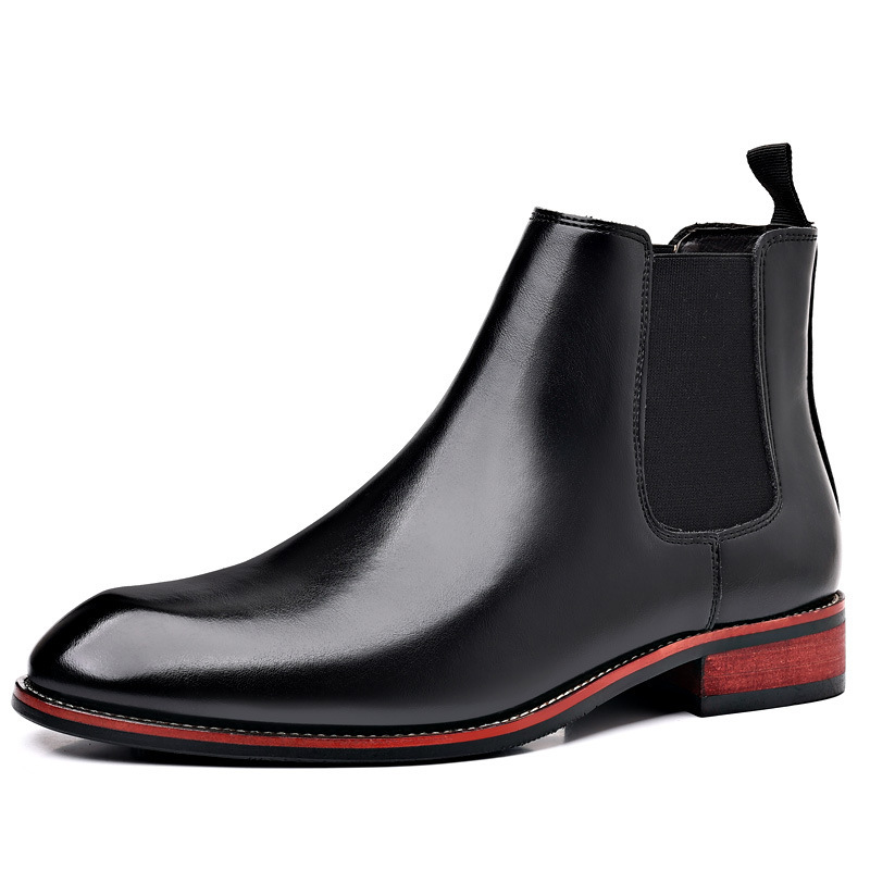 Chelsea Boots Men's Autumn Breathable Pointed Toe - Image 5
