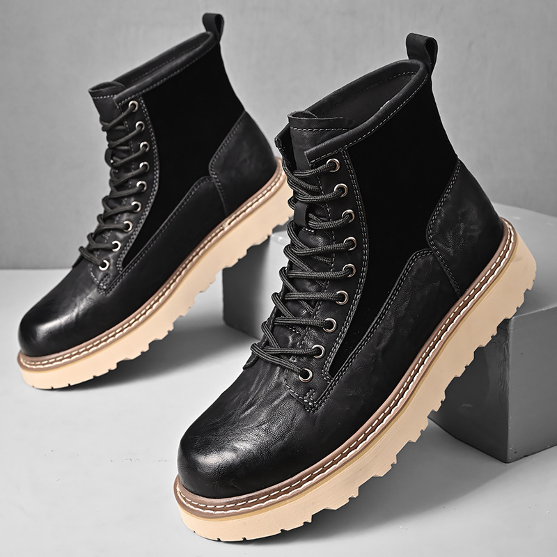 Trend Men's High-top British Style Working Boots - Image 2