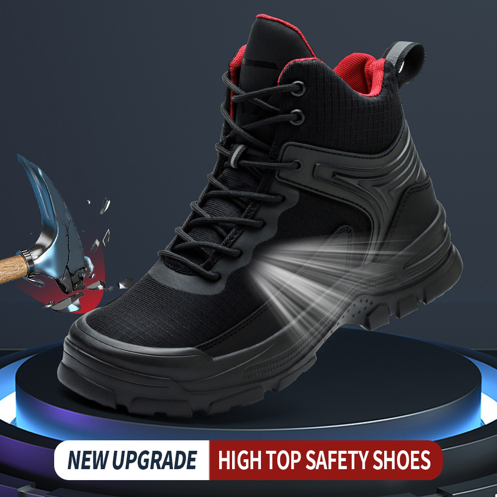 Men's Comfortable Breathable Anti-smashing And Anti-penetration Waterproof Work Shoes - Image 3