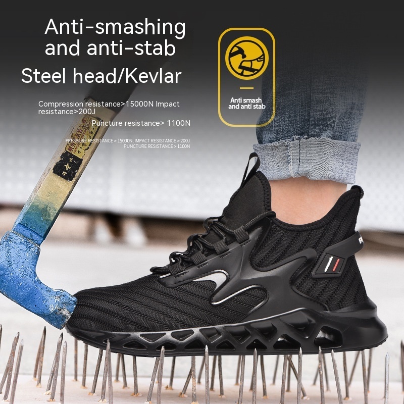 Anti Smashing And Anti Piercing Steel Toe Safety Shoes – Bild 4