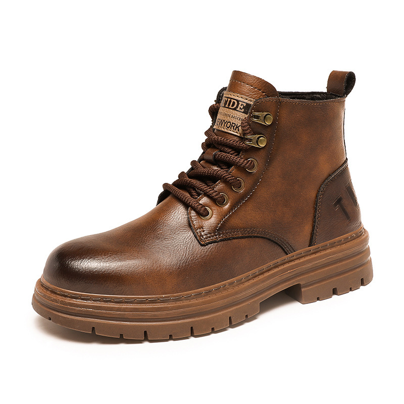 New Trendy Autumn And Winter High-top American Vintage Work Boots – Bild 5