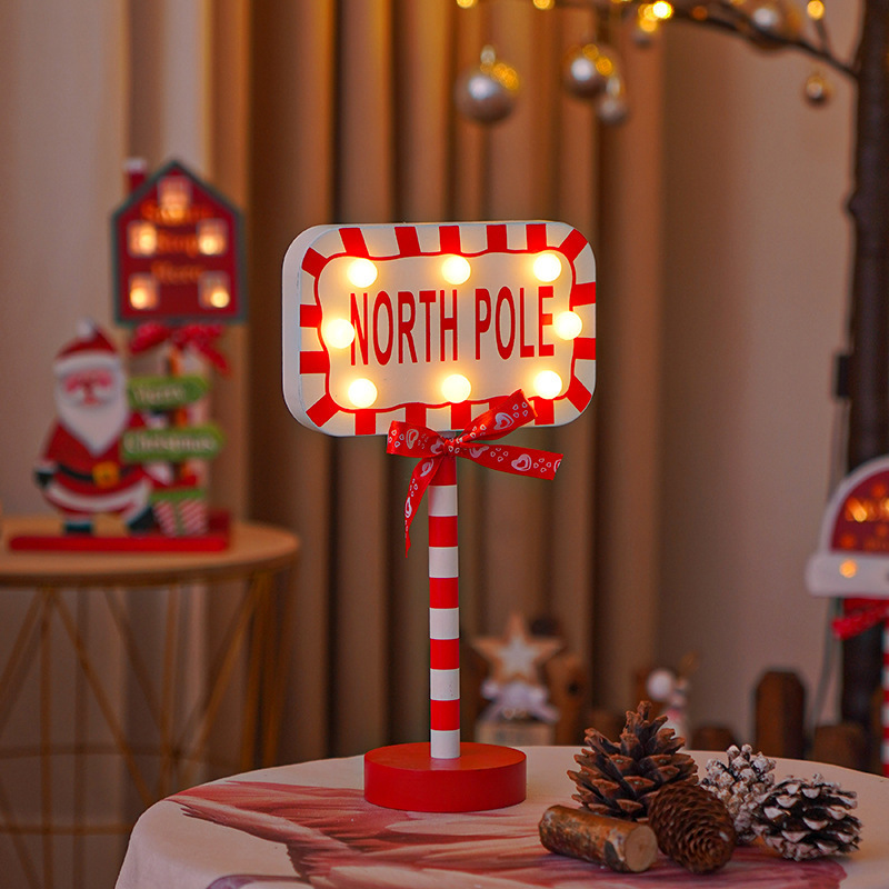 Christmas Road STOP Decorative Light Wooden — изображение 3