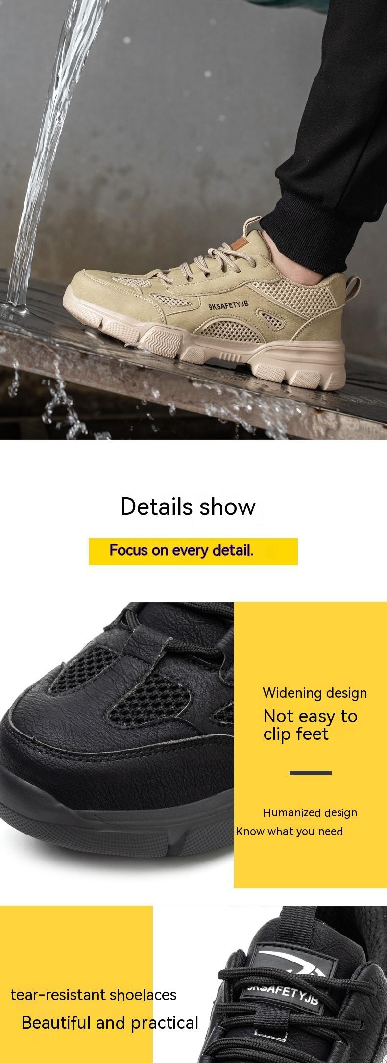 Labor Protection Shoes Men's Steel Toe Cap Work Shoes — изображение 10