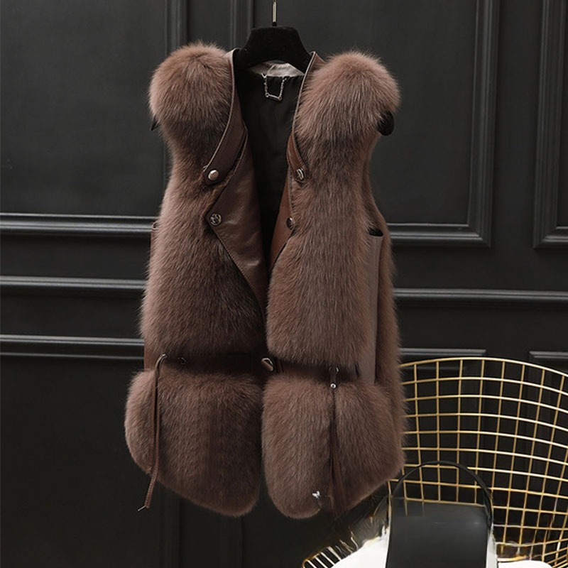 Women's Korean-style Fashion Casual Fur Vest - Image 4