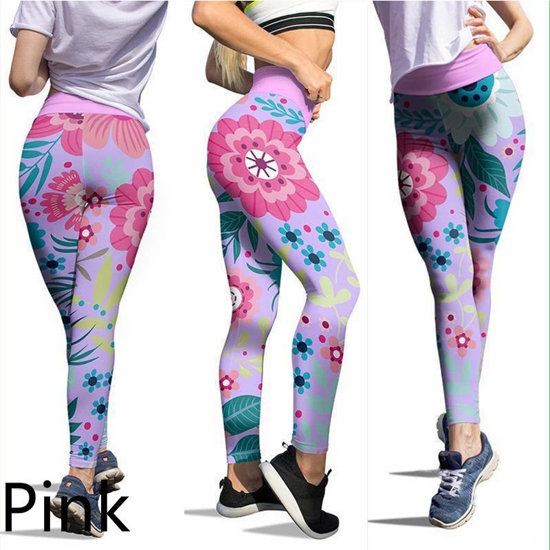 Slim-fit Printed Trousers Yoga Pants — изображение 5