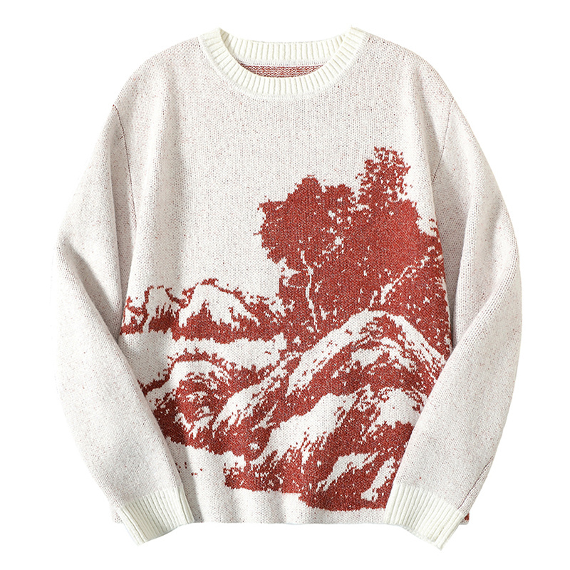 Men's Casual Fashion Landscape Pattern Sweater – Bild 3
