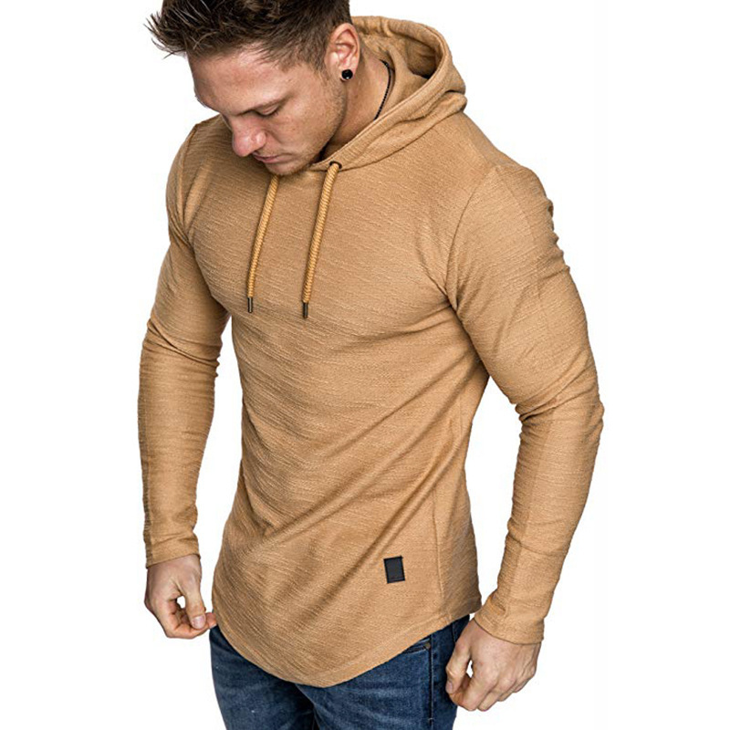 Men Hoodie Sweatshirt Casual Long Sleeve Slim Tops Gym T-shir - Image 4