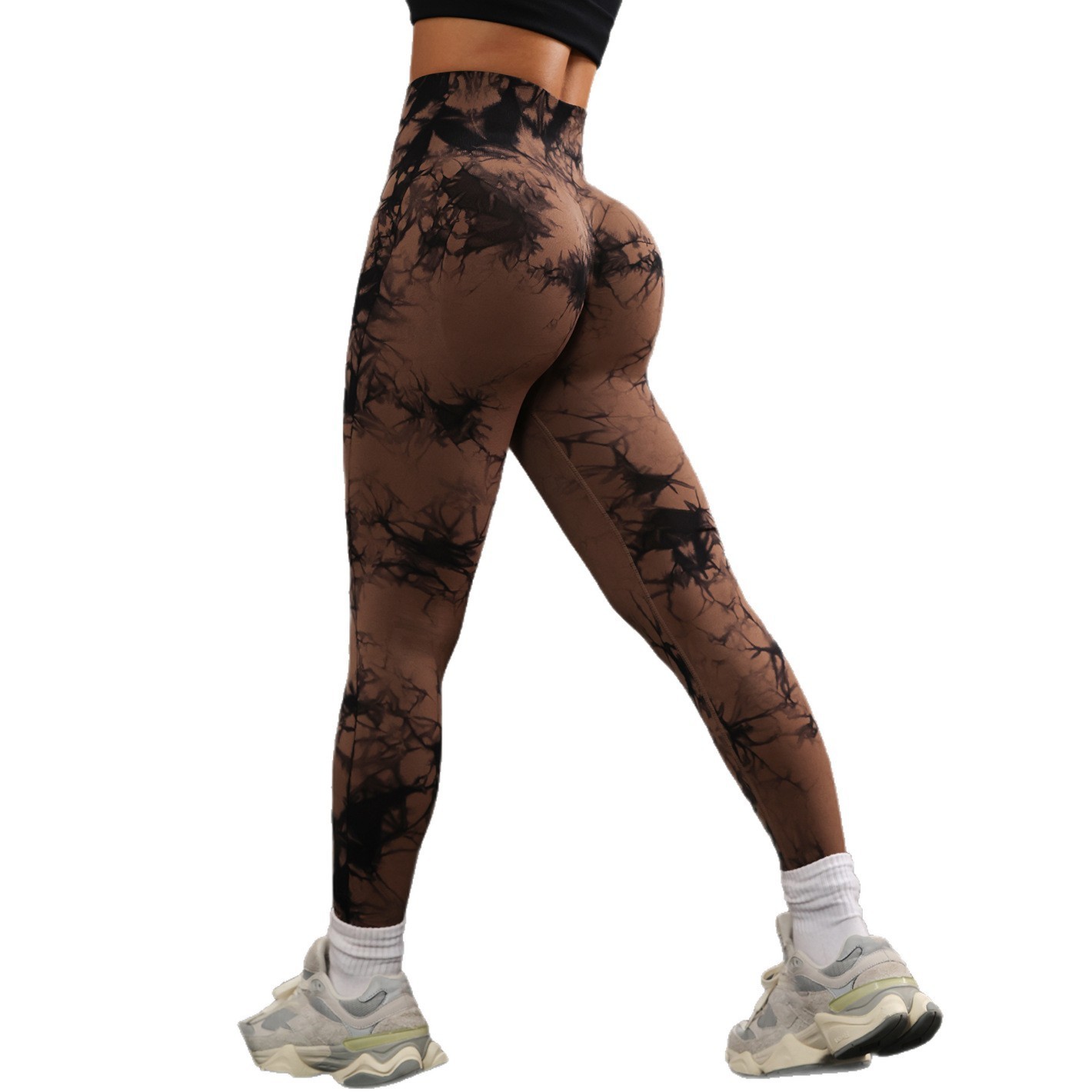 High Waist Tight Yoga Pants Tie-dye Breathable Workout Pants - Image 8