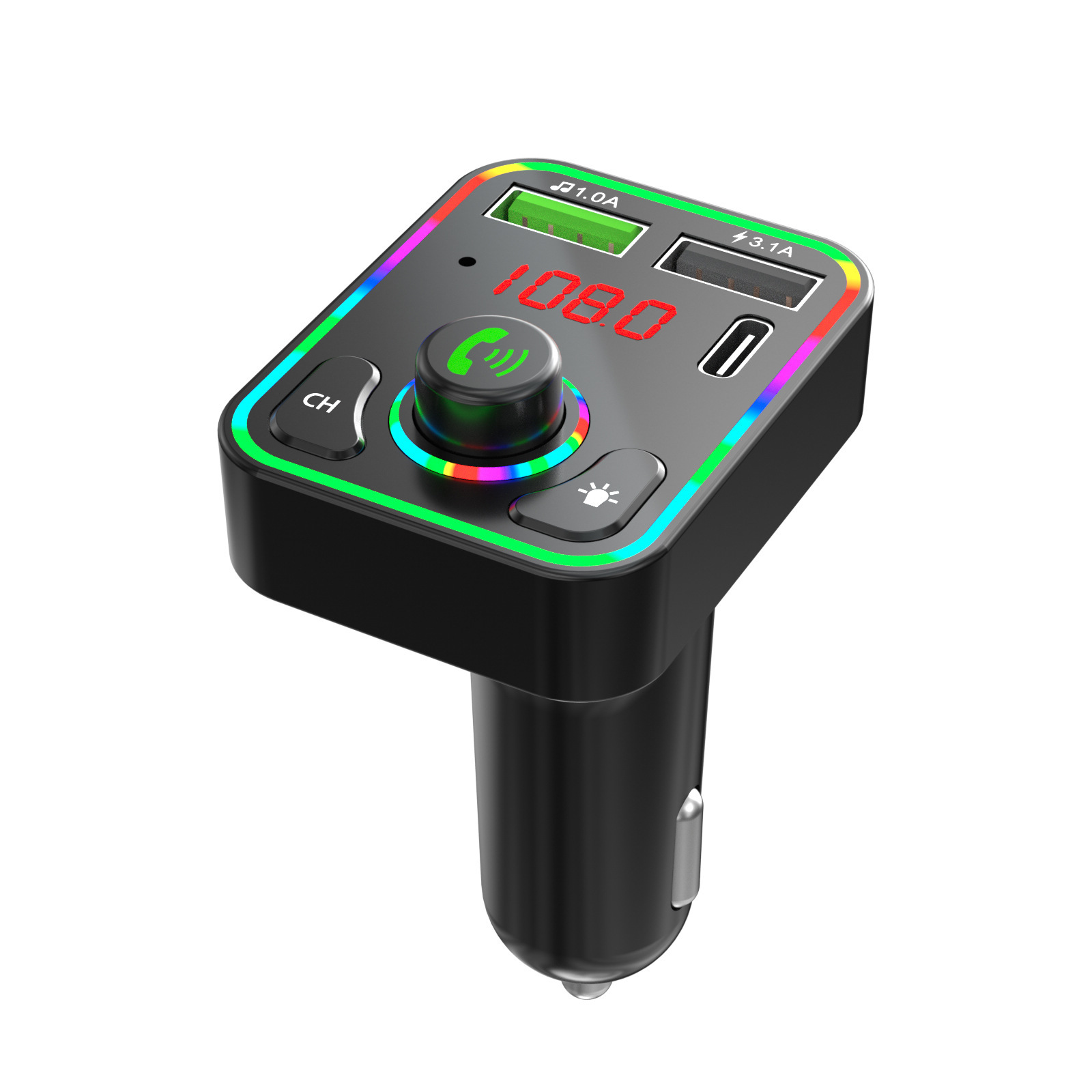 Mp3 Player Car Bluetooth With Ambient Light - Image 4