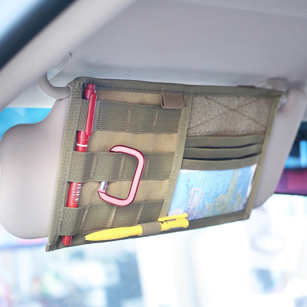 Car Sunshade Tactical Storage Bag Visor Panel Holder Car Auto Accessories - Image 2