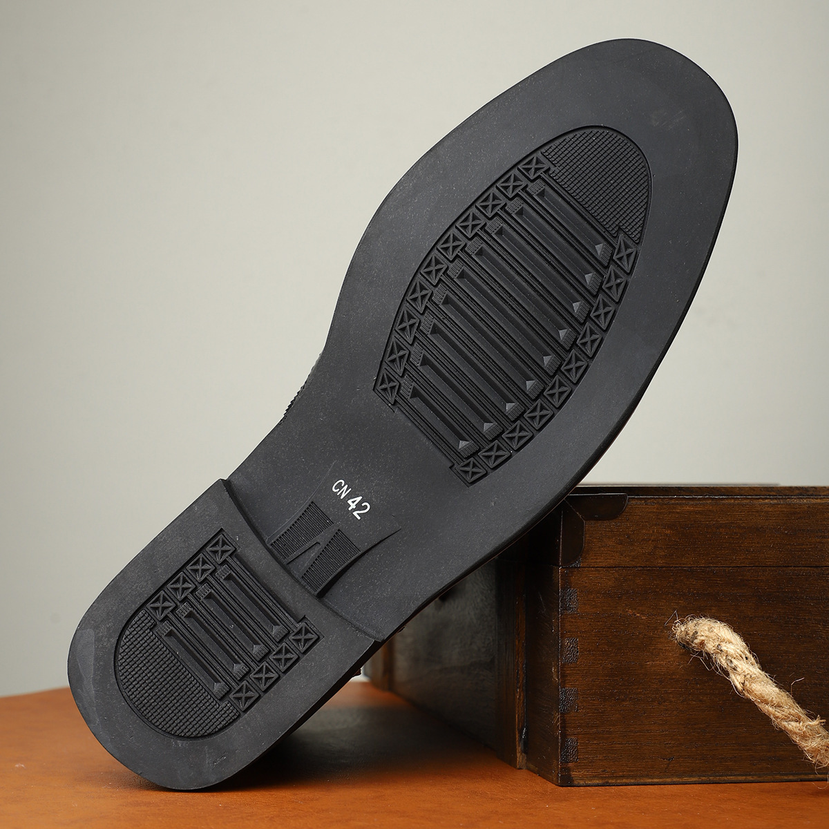 New British Men's High Top Color Blocked Leather Shoes - Image 3