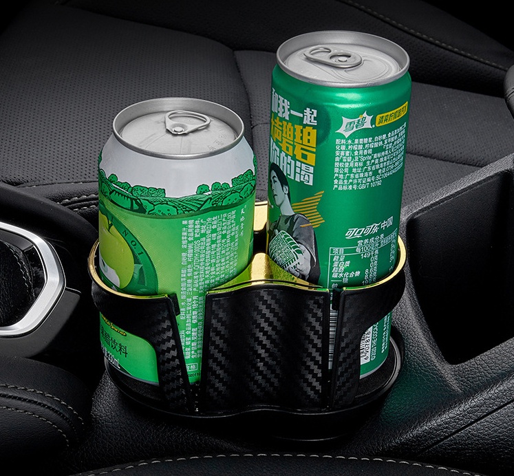 Car Water Cup Holder, Carbon Brazing, One-point Two-piece Beverage Holder, Adjustable Base - Image 2