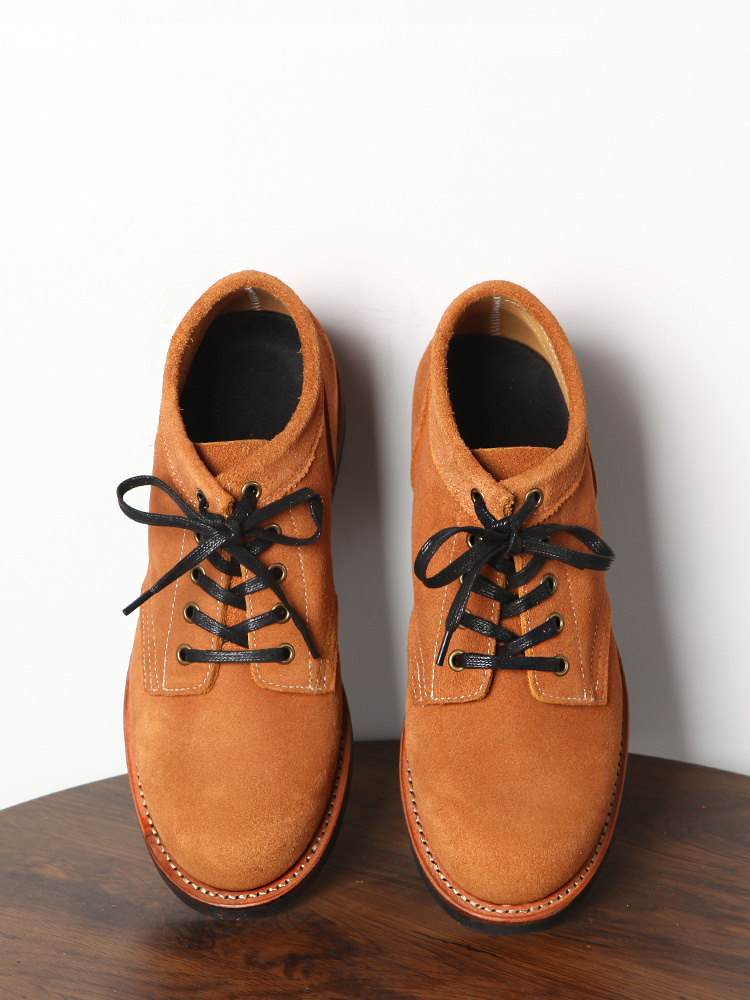 Yellow Suede First Layer Cowhide High-top Work Shoes - Image 8